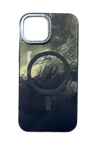 iPhone 15 Siyah Marble Kılıf