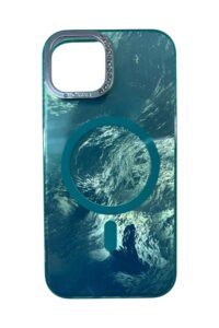 iPhone 15 Turkuaz Marble Kılıf