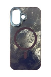iPhone 16 Kahverengi Marble Kılıf
