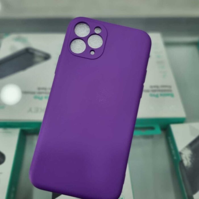 iPhone 11 Pro Mor İçi Kadife Kapalama Lansman Kılıf