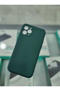 iPhone 11 Pro Uyumlu Koyu Yeşil İçi Kadife Kapalama Lansman Kılıf