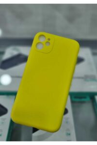 iPhone 11 Sarı İçi Kadife Kapalama Lansman Kılıf