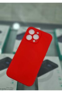 iPhone 13 Pro Kırmızı İçi Kadife Kapalama Lansman Kılıf