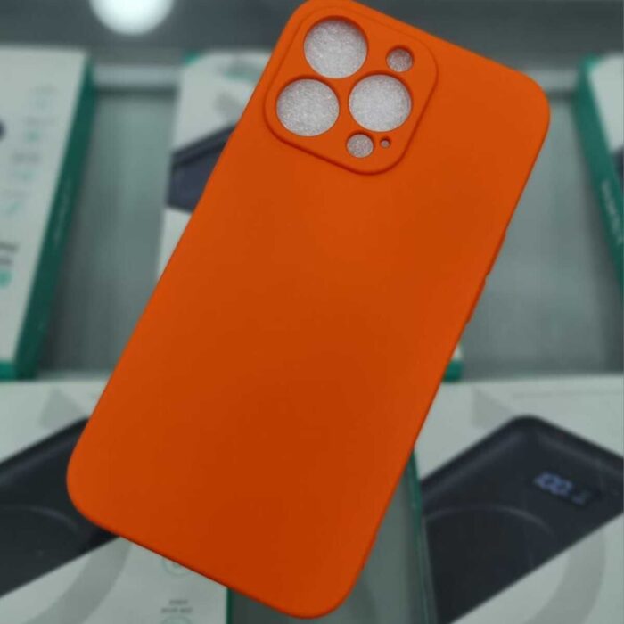 iPhone 13 Pro Turuncu İçi Kadife Kapalama Lansman Kılıf