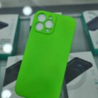 iPhone 13 Pro Uyumlu Fosfor Yeşil İçi Kadife Kapalama Lansman Kılıf