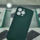 iPhone 13 Pro Uyumlu Koyu Yeşil İçi Kadife Kapalama Lansman Kılıf
