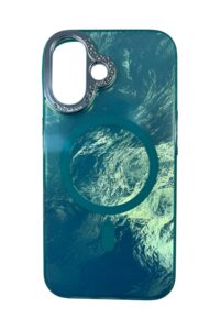 iPhone 16 Turkuaz Marble Kılıf
