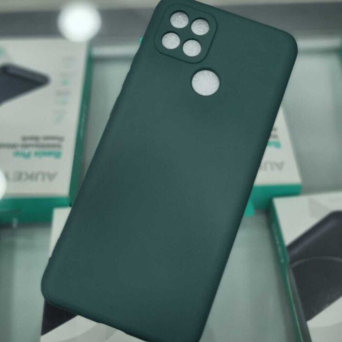 Oppo 15/A15S Koyu Yeşil İçi Kadife Kaplama Lansman Kılıf