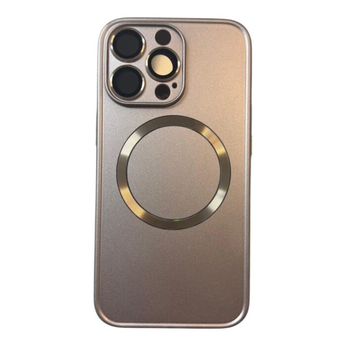iPhone 13 Pro Gold Metal Krom Mercekli Kılıf