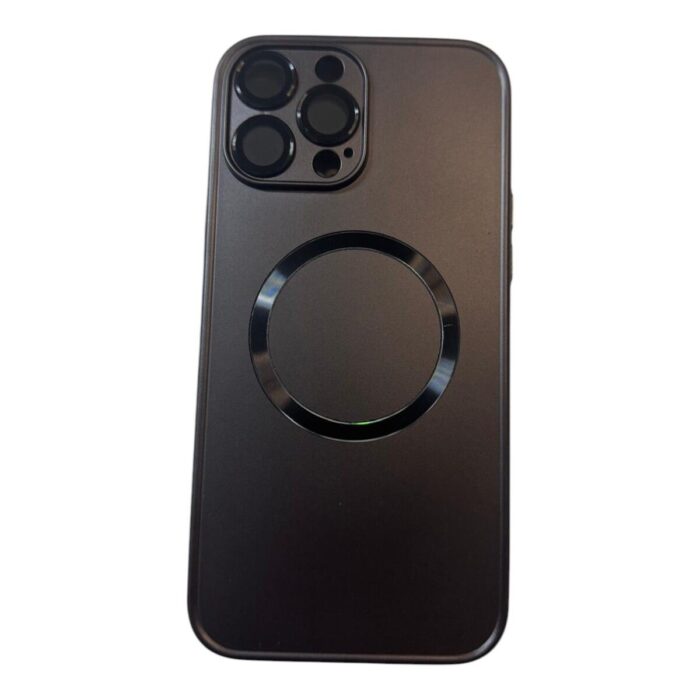 iPhone 13 Pro Max Siyah Metal Krom Mercekli Kılıf
