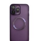 İPhone 14 Pro Max Mor Metal Krom Mercekli Kılıf