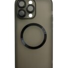 İPhone 14 Pro Max Siyah Metal Krom Mercekli Kılıf