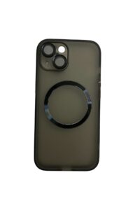 İPhone 15 Siyah Metal Krom Mercekli Kılıf