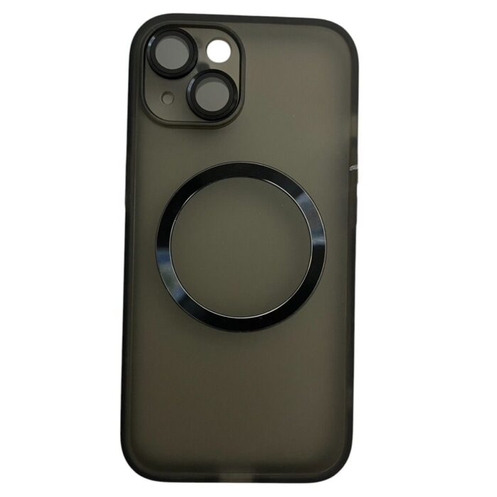 İPhone 15 Siyah Metal Krom Mercekli Kılıf