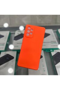 Samsung Galaxy A33 Lansman İçi Kadife Turuncu Kapak