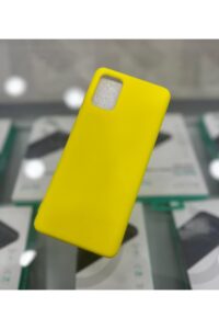 Samsung Galaxy A51 Lansman İçi Kadife Sarı Kapak
