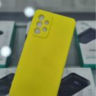 Samsung Galaxy A52 Lansman İçi Kadife Sarı Kapak