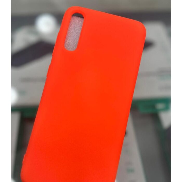 Samsung Galaxy A70 Lansman İçi Kadife Turuncu Kapak