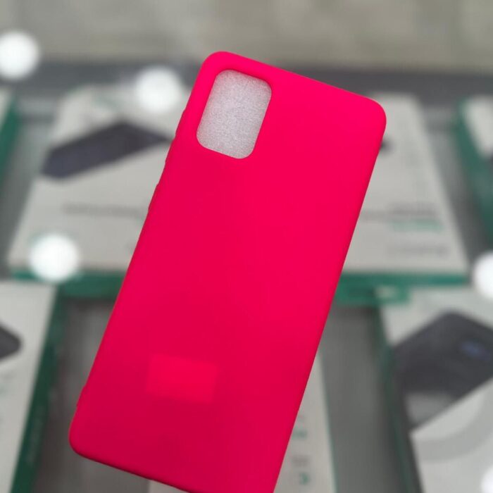 Samsung Galaxy A71 Lansman İçi Kadife Fuşya Kapak