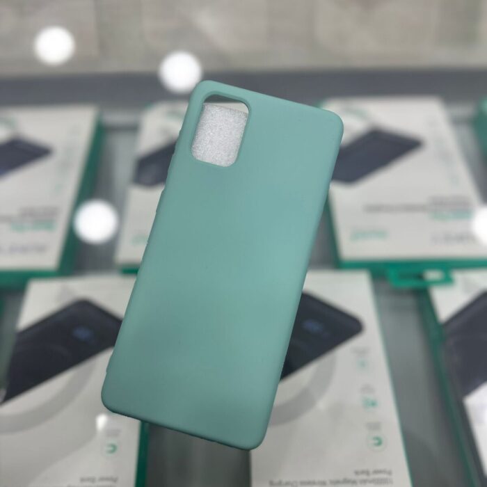 Samsung Galaxy A71 Lansman İçi Kadife Pastel Yeşil Kapak