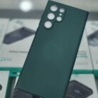 Samsung S22 Ultra Koyu Yeşil İçi Kadife Kaplama Lansman Kılıf