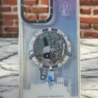 iPhone 13 Pro Çok Renkli Robot Tavşan Baskılı Magsafe Kılıf