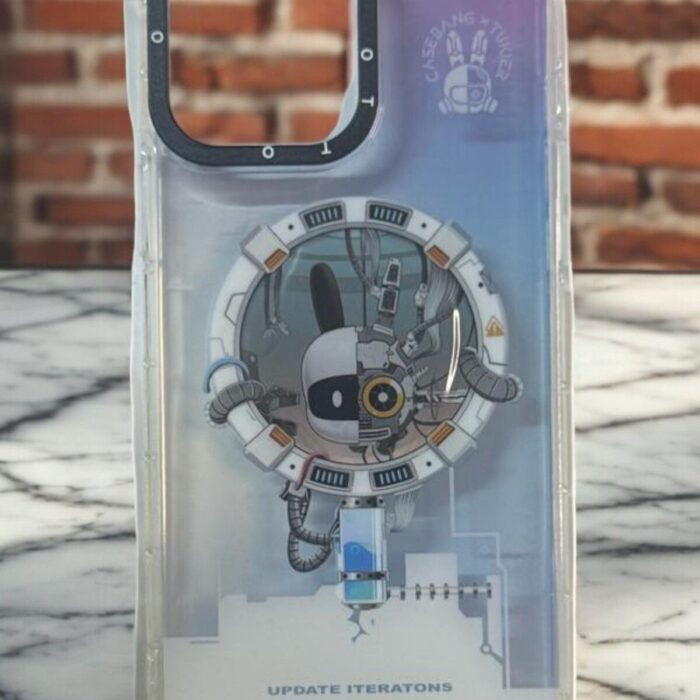 iPhone 13 Pro Çok Renkli Robot Tavşan Baskılı Magsafe Kılıf