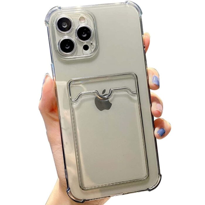 iPhone 14 Pro Şeffaf Kartlıklı Korumalı Kılıf