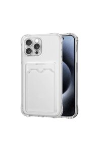 iPhone 15 Pro Max Şeffaf Kartlıklı Korumalı Kılıf