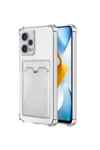 Poco X5 Şeffaf Kartlıklı Korumalı Kılıf