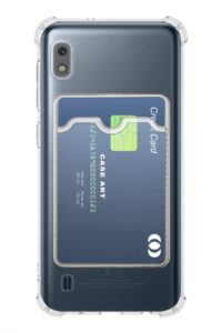 Samsung A10 Şeffaf Kartlıklı Korumalı Kılıf