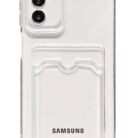 Samsung A15 Şeffaf Kartlıklı Korumalı Kılıf