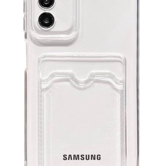 Samsung A15 Şeffaf Kartlıklı Korumalı Kılıf