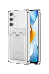 Samsung A34 Şeffaf Kartlıklı Korumalı Kılıf