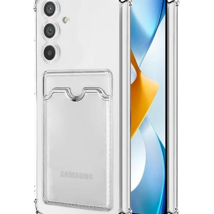 Samsung A34 Şeffaf Kartlıklı Korumalı Kılıf
