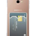 Samsung J4 Plus Şeffaf Kartlıklı Korumalı Kılıf