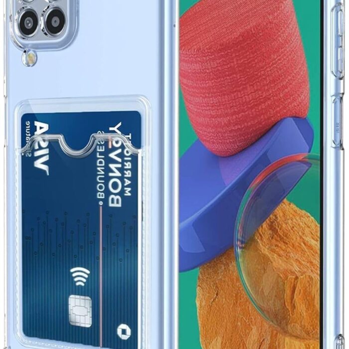 Samsung M53 Şeffaf Kartlıklı Korumalı Kılıf