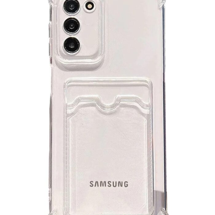 Samsung S20FE Şeffaf Kartlıklı Korumalı Kılıf