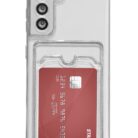 Samsung S21FE Şeffaf Kartlıklı Korumalı Kılıf