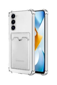 Samsung S22 Plus Şeffaf Kartlıklı Korumalı Kılıf
