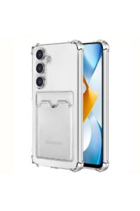 Samsung S24 Şeffaf Kartlıklı Korumalı Kılıf
