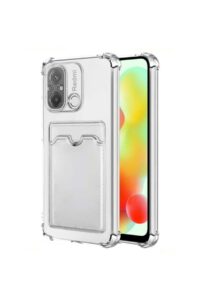 Xiaomi Redmi 12C Şeffaf Kartlıklı Korumalı Kılıf