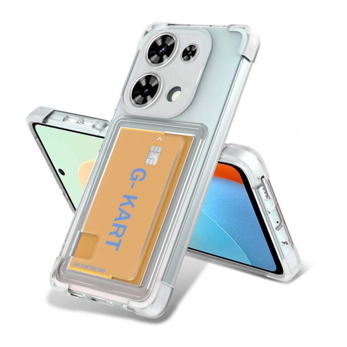 Xiaomi Redmi Note 13 Pro Şeffaf Kartlıklı Korumalı Kılıf