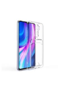 Xiaomi Redmi Note 8 Pro Şeffaf Kartlıklı Korumalı Kılıf