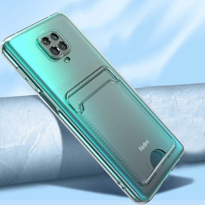 Xiaomi Redmi Note 9 Pro Şeffaf Kartlıklı Korumalı Kılıf
