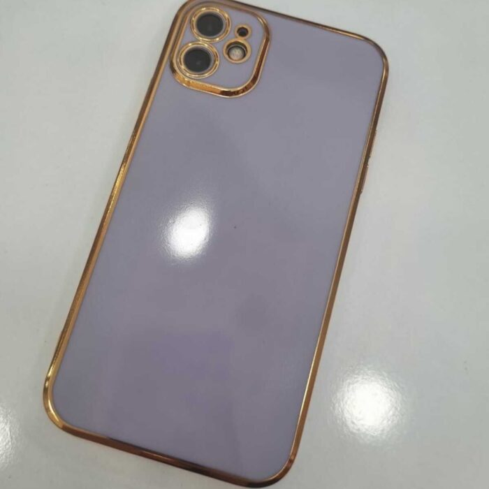 iPhone 11 Krom Lazer Kılıf Lila