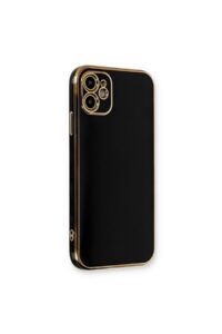 iPhone 11 Krom Lazer Kılıf Siyah