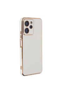 Poco X5 Pro Beyaz Krom Lazer Kılıf
