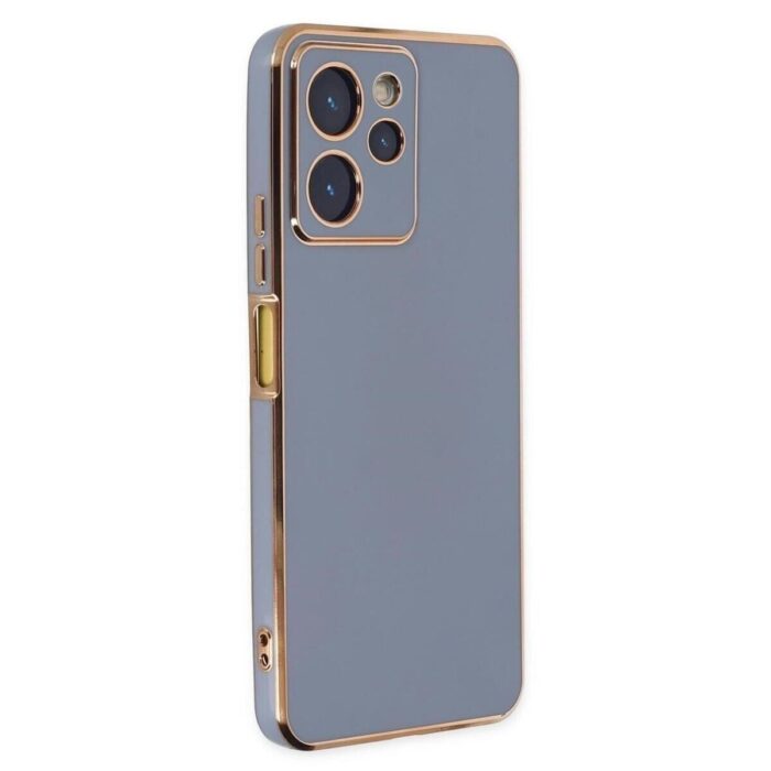 Poco X5 Pro Gri Krom Lazer Kılıf