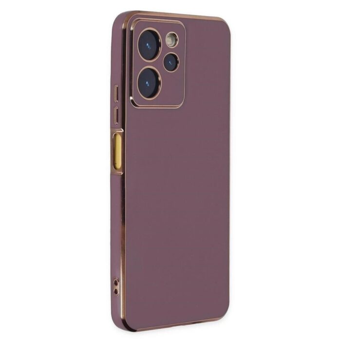 Poco X5 Pro Lila Krom Lazer Kılıf